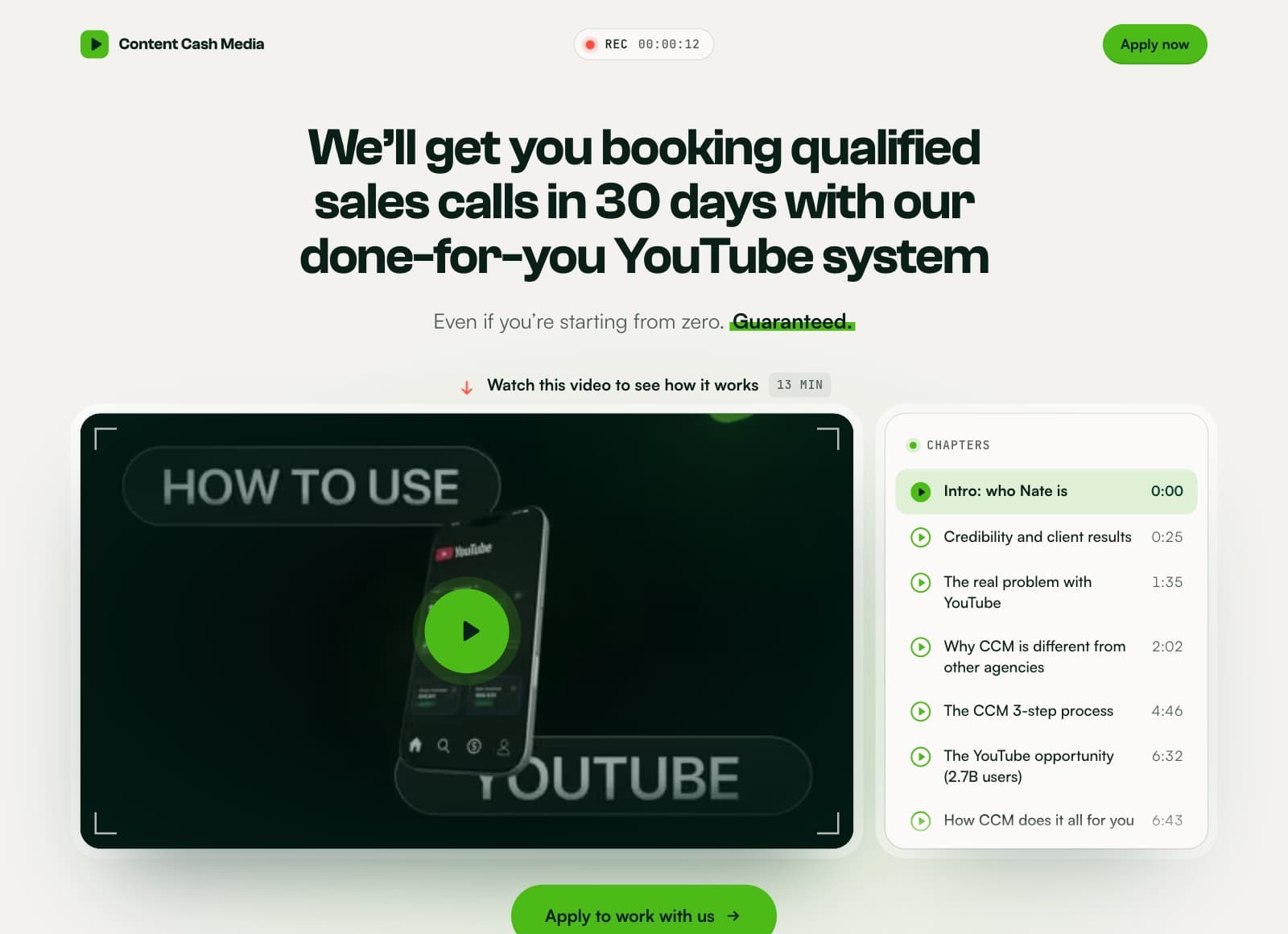 Content Cash Media website preview